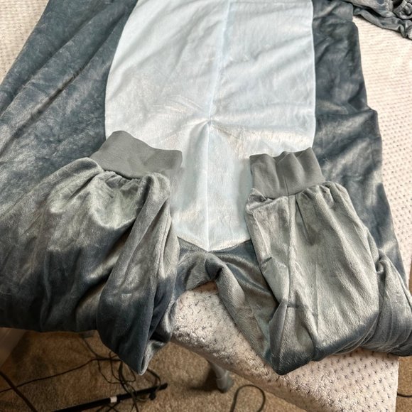 Spirit Costume One Size Unisex Shark Jumpsuit Hooded Bodysuit Jogger Outfit - Picture 9 of 15